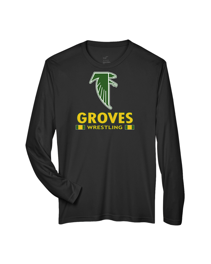 Groves HS Wrestling Stacked - Performance Long Sleeve