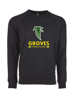 Groves HS Wrestling Stacked - Crewneck Sweatshirt
