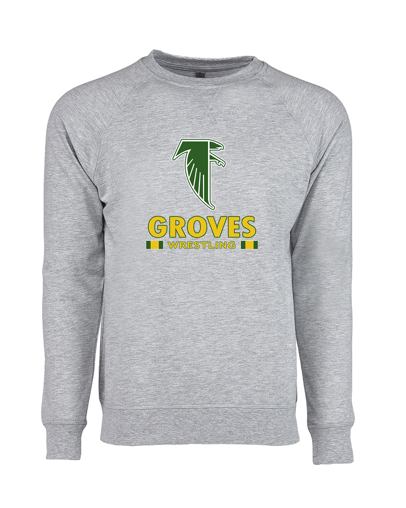 Groves HS Wrestling Stacked - Crewneck Sweatshirt