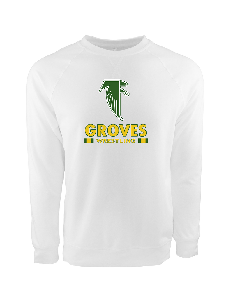 Groves HS Wrestling Stacked - Crewneck Sweatshirt