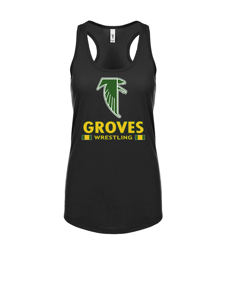 Groves HS Wrestling Stacked - Womens Tank Top