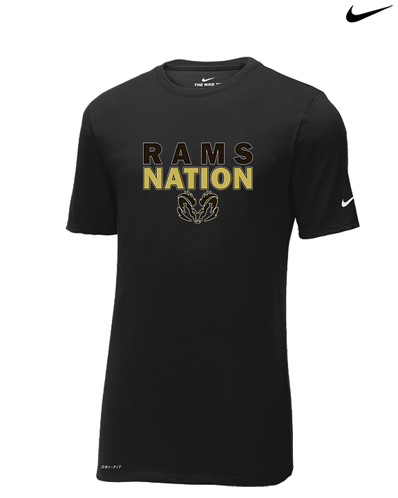 Holt HS Track & Field Nation - Mens Nike Cotton Poly Tee