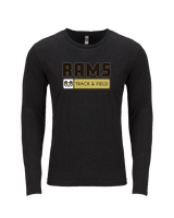 Holt HS Track & Field Pennant - Tri-Blend Long Sleeve