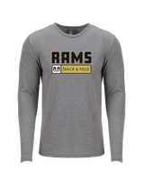 Holt HS Track & Field Pennant - Tri-Blend Long Sleeve