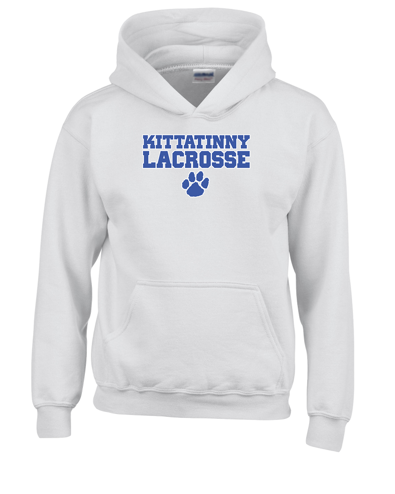 Kittatinny Youth Lacrosse Paw Logo - Cotton Hoodie