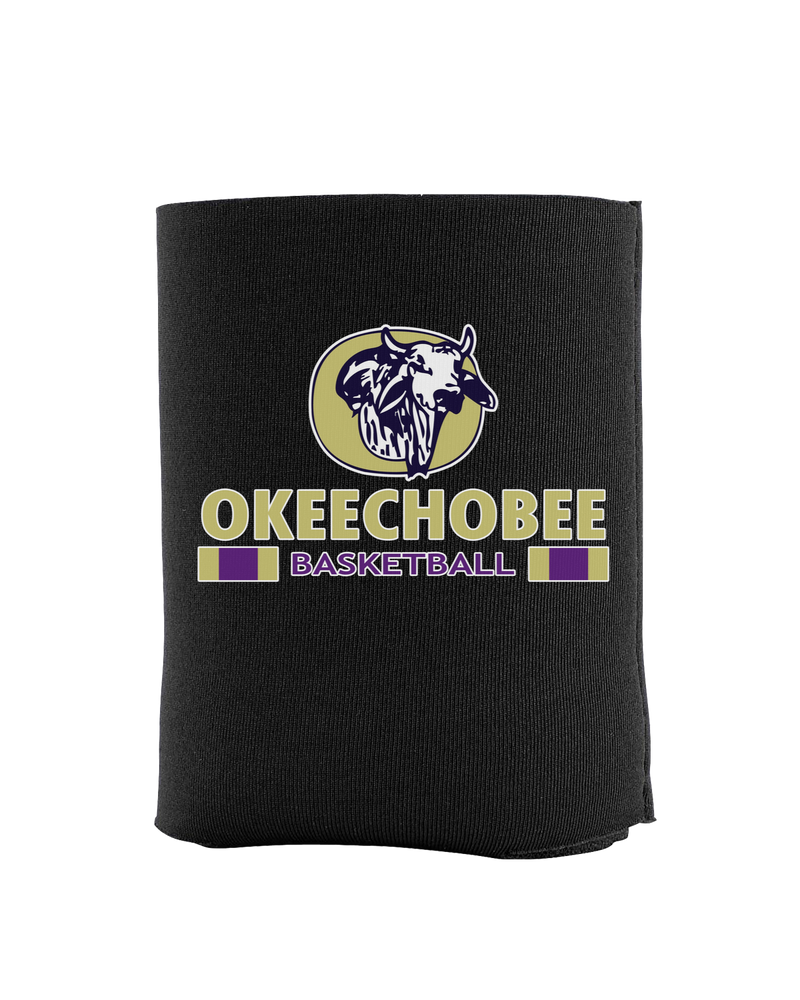Okeechobee HS Girls Basketball Stacked - Koozie