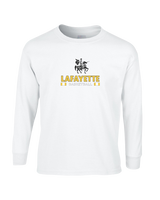 Lafayette HS Boys Basketball Stacked - Mens Cotton Long Sleeve