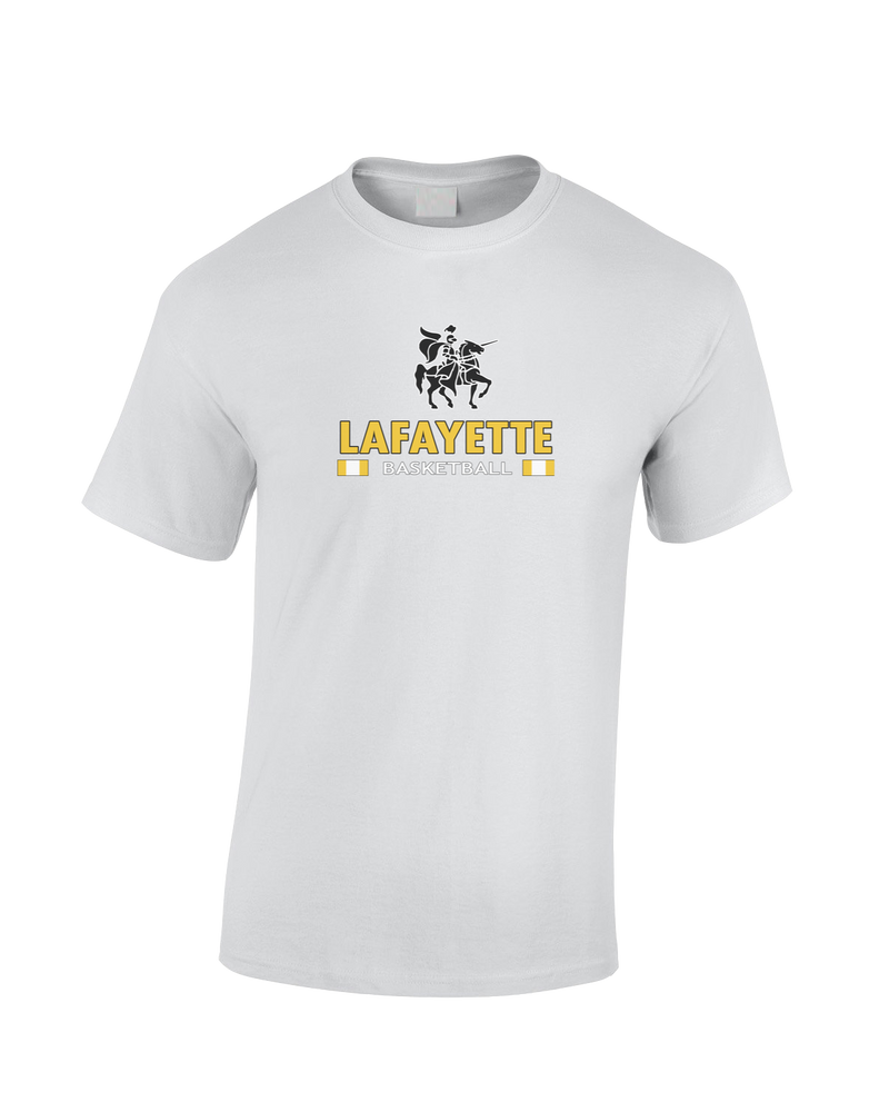 Lafayette HS Boys Basketball Stacked - Cotton T-Shirt