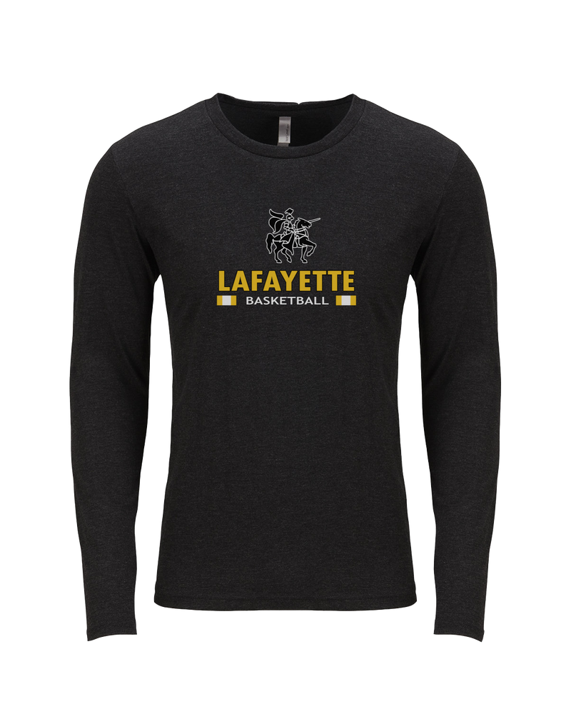 Lafayette HS Boys Basketball Stacked - Tri Blend Long Sleeve