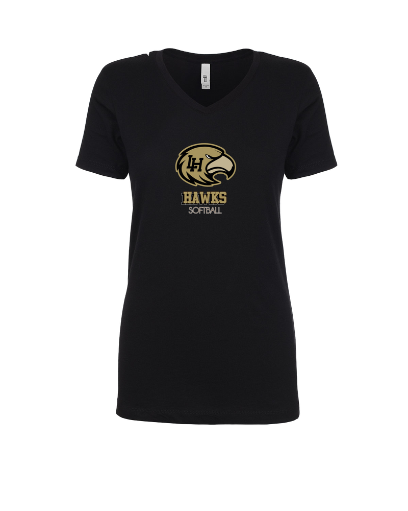 Laguna Hills HS Softball Shadow - Womens V-Neck