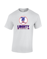 Liberty HS Boys Basketball Stacked - Cotton T-Shirt