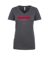 Lugoff Elgin HS Track & Field Border - Womens V-Neck