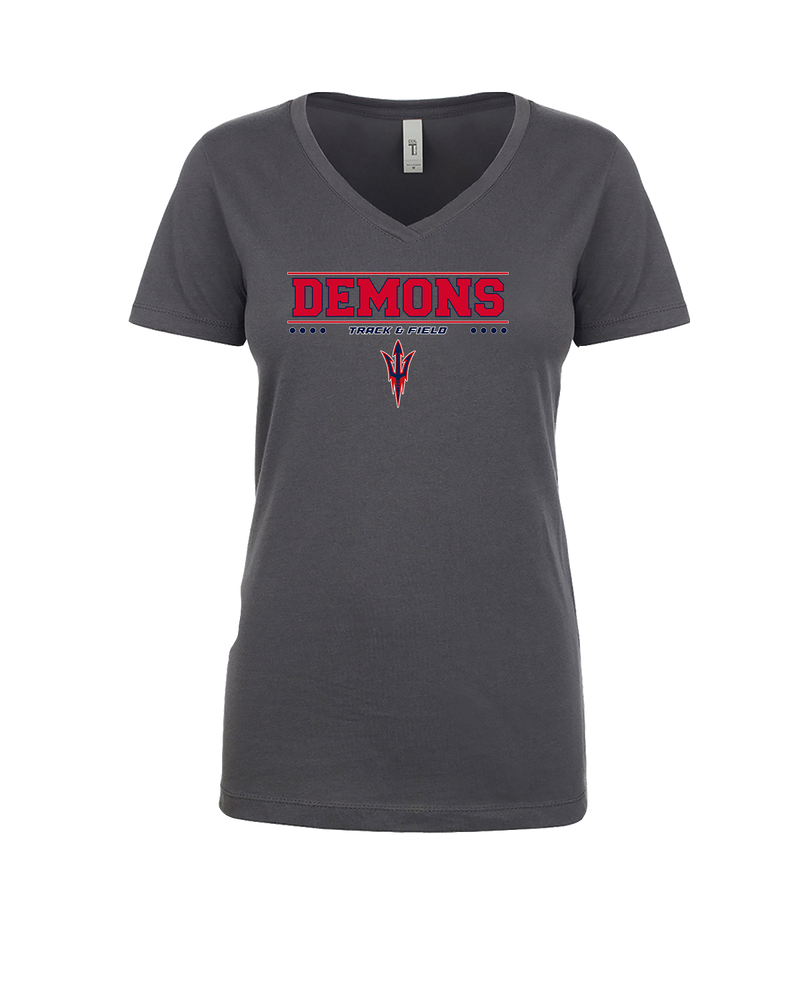 Lugoff Elgin HS Track & Field Border - Womens V-Neck