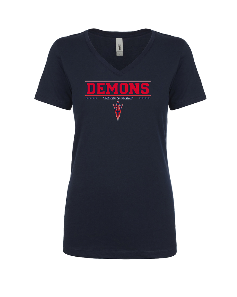 Lugoff Elgin HS Track & Field Border - Womens V-Neck