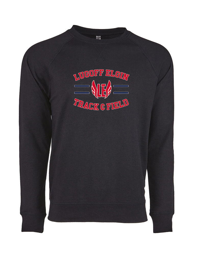 Lugoff Elgin HS Track & Field Curve - Crewneck Sweatshirt