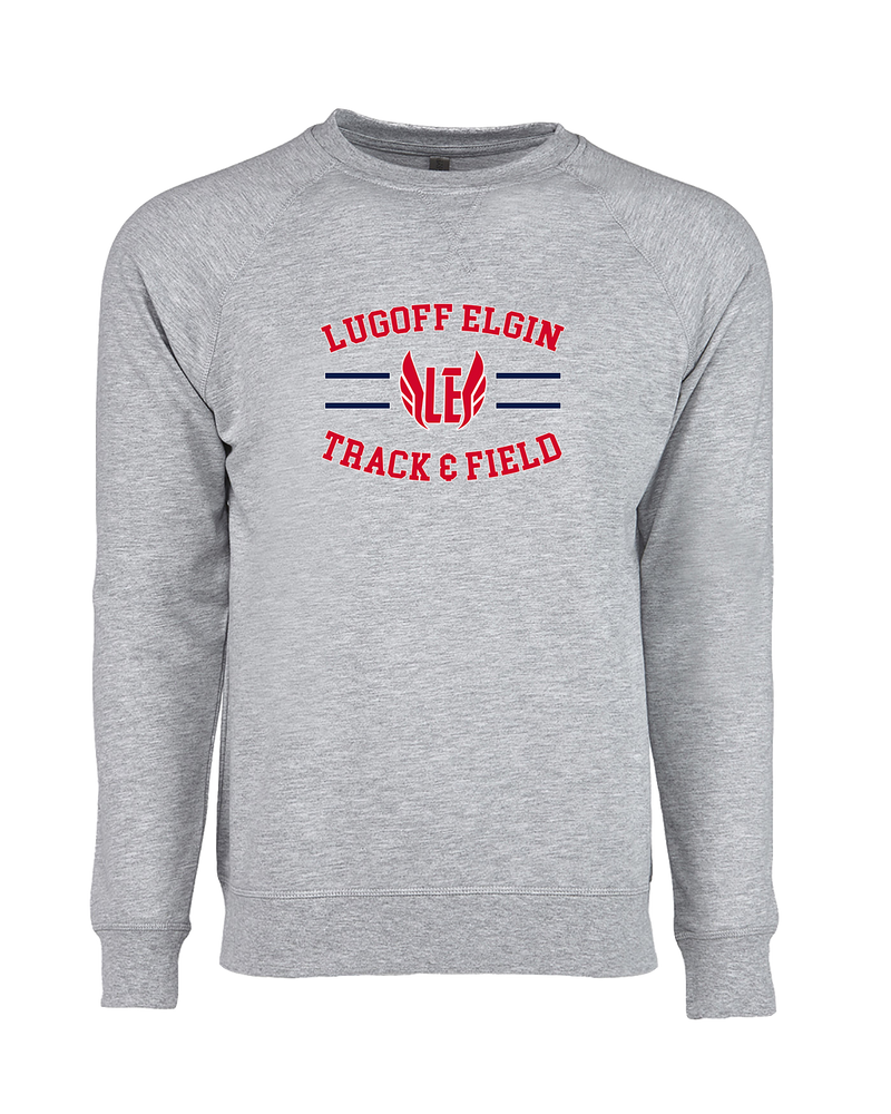 Lugoff Elgin HS Track & Field Curve - Crewneck Sweatshirt