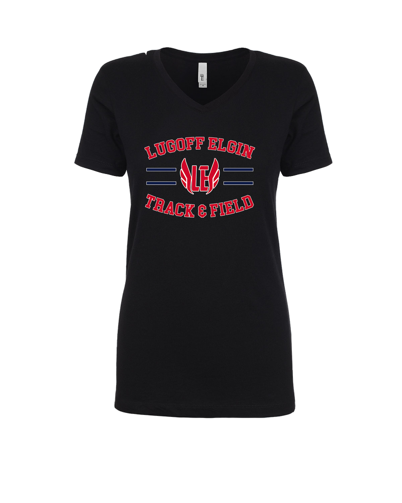 Lugoff Elgin HS Track & Field Curve - Womens V-Neck