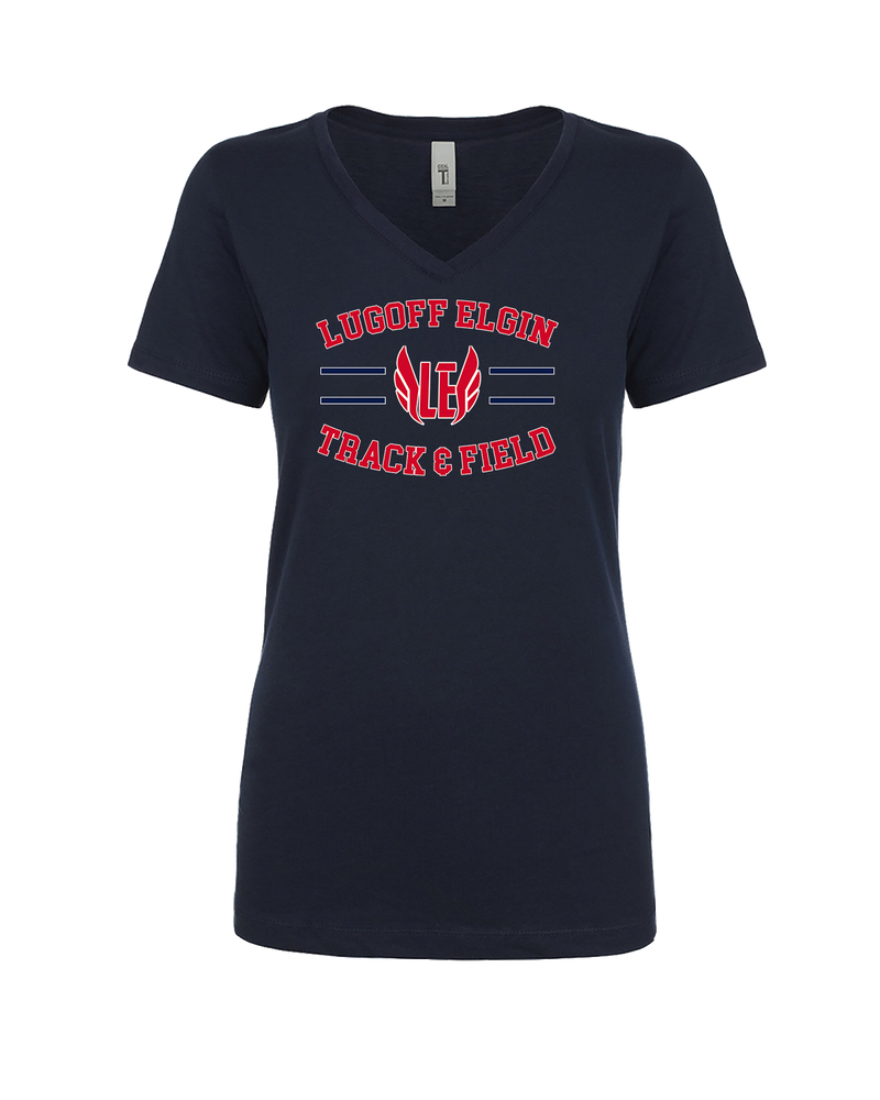 Lugoff Elgin HS Track & Field Curve - Womens V-Neck