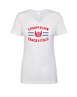 Lugoff Elgin HS Track & Field Curve - Womens V-Neck