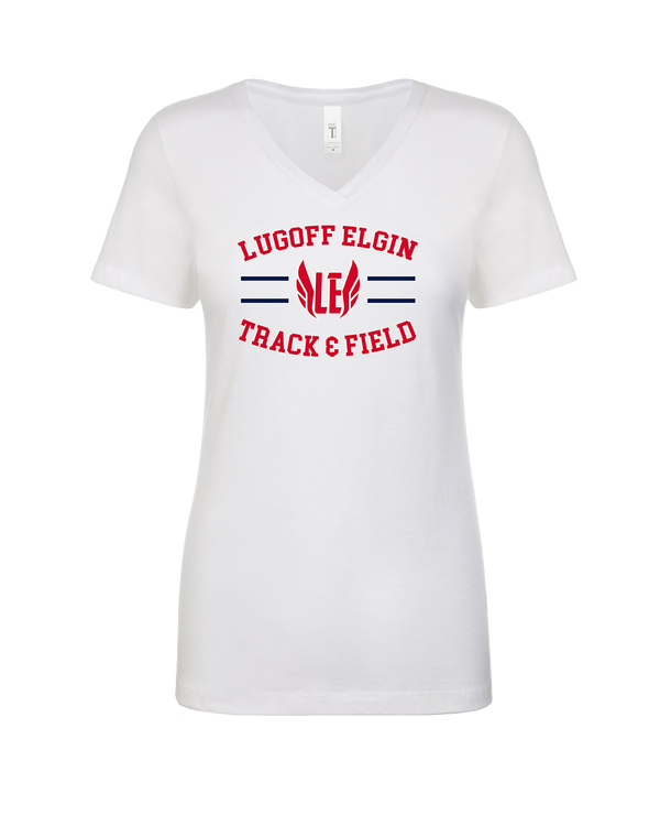 Lugoff Elgin HS Track & Field Curve - Womens V-Neck