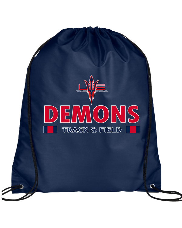 Lugoff Elgin HS Track & Field Stacked - Drawstring Bag