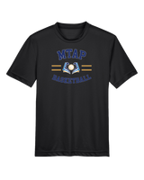 More Than Athletics Prep School Basketball MTAP Curve - Youth Performance T-Shirt