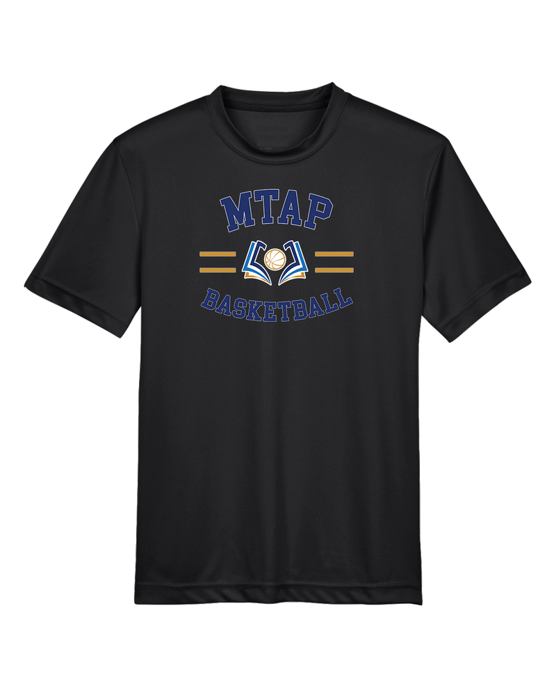 More Than Athletics Prep School Basketball MTAP Curve - Youth Performance T-Shirt