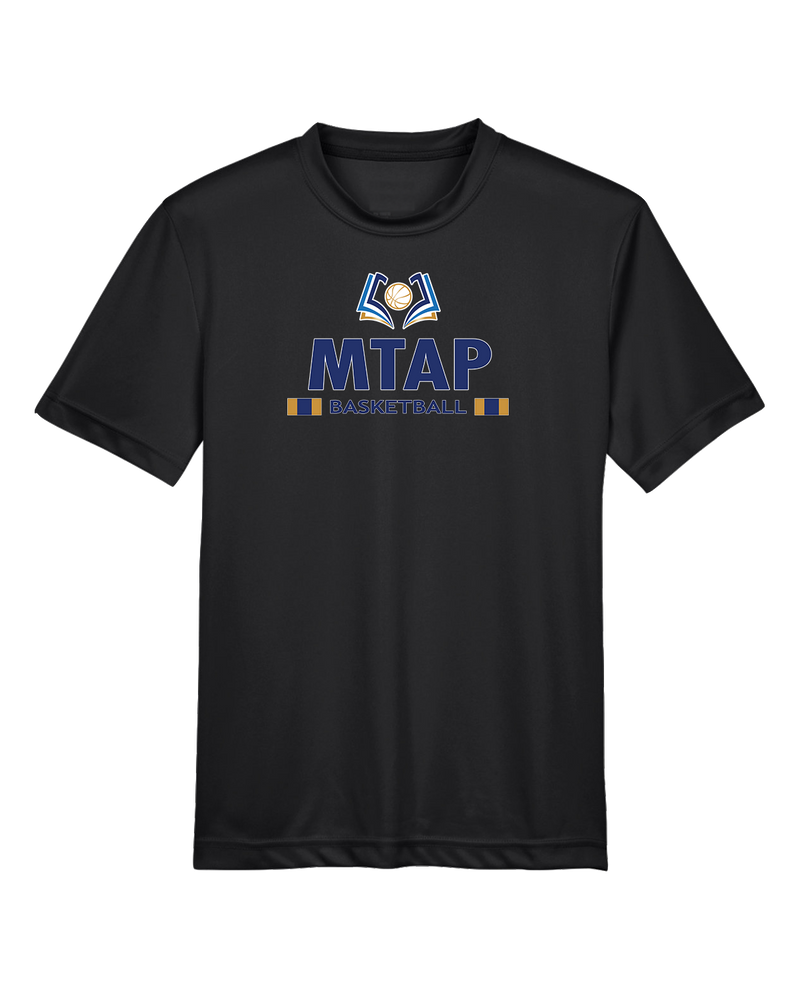 More Than Athletics Prep School Basketball MTAP Stacked - Youth Performance T-Shirt