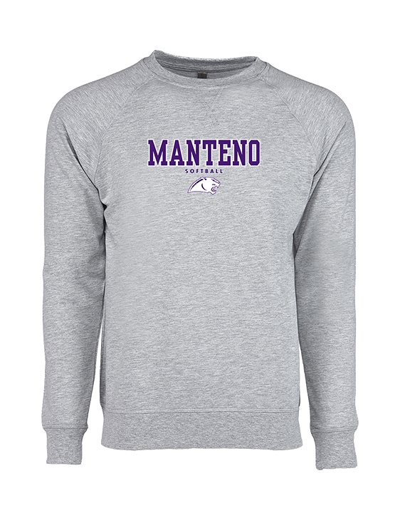 Manteno HS Softball Block - Crewneck Sweatshirt