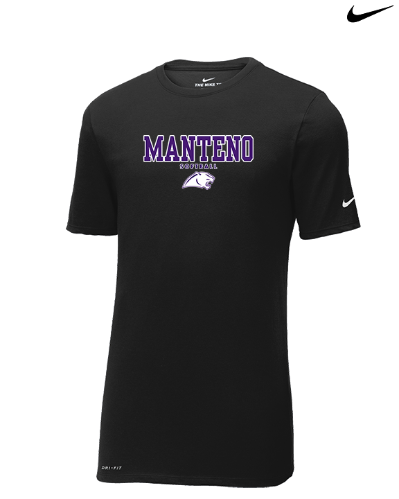 Manteno HS Softball Block - Mens Nike Cotton Poly Tee