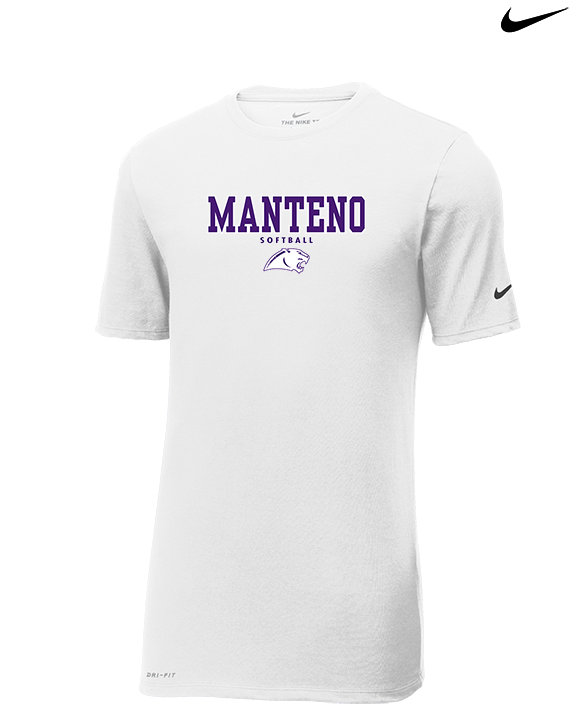 Manteno HS Softball Block - Mens Nike Cotton Poly Tee