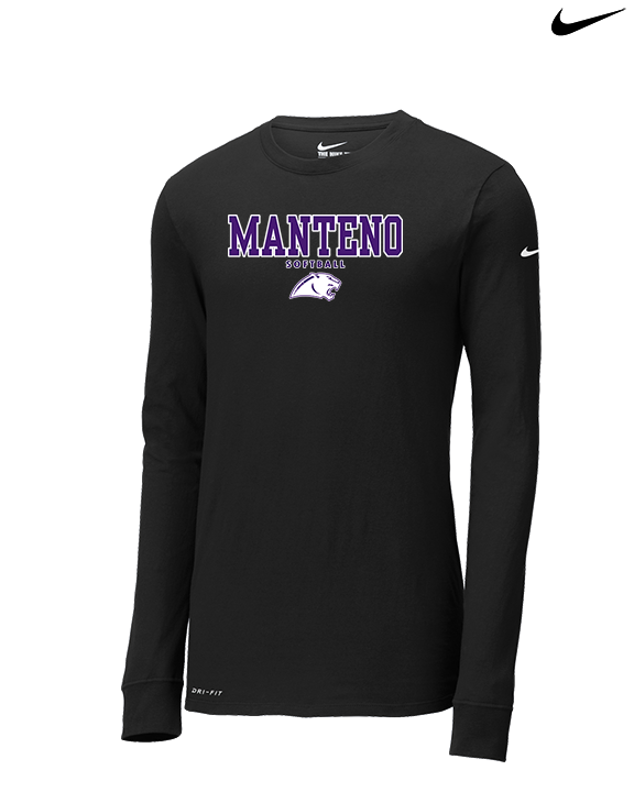 Manteno HS Softball Block - Mens Nike Longsleeve