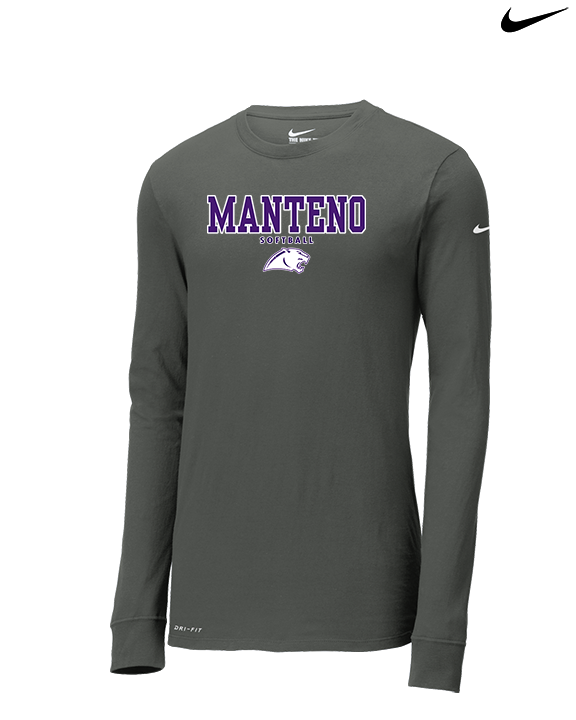 Manteno HS Softball Block - Mens Nike Longsleeve