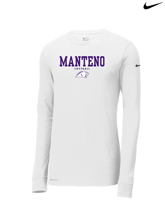 Manteno HS Softball Block - Mens Nike Longsleeve