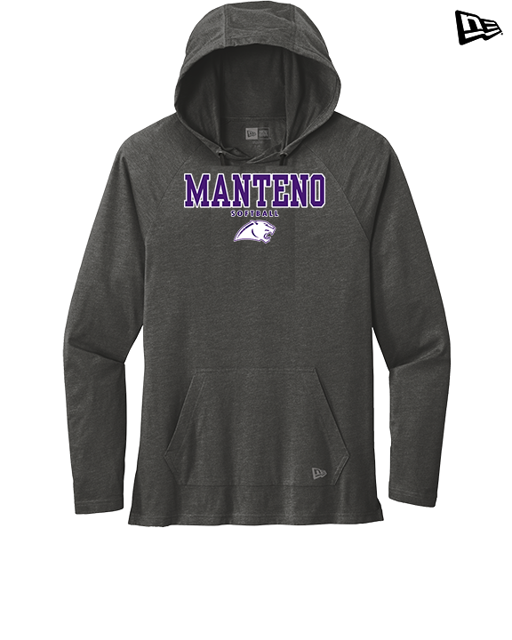 Manteno HS Softball Block - New Era Tri-Blend Hoodie