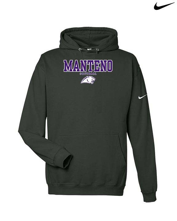 Manteno HS Softball Block - Nike Club Fleece Hoodie