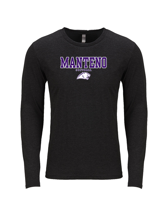 Manteno HS Softball Block - Tri-Blend Long Sleeve