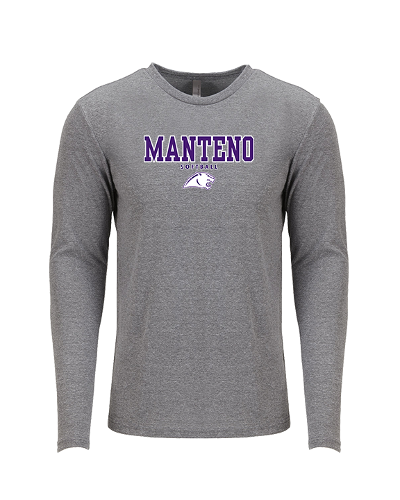 Manteno HS Softball Block - Tri-Blend Long Sleeve