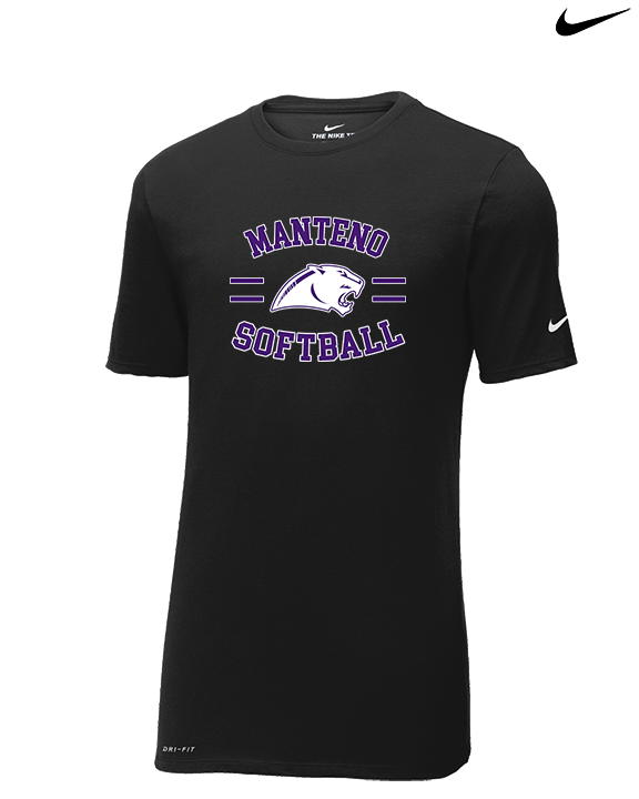 Manteno HS Softball Curve - Mens Nike Cotton Poly Tee