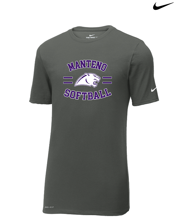 Manteno HS Softball Curve - Mens Nike Cotton Poly Tee