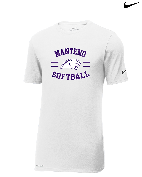 Manteno HS Softball Curve - Mens Nike Cotton Poly Tee