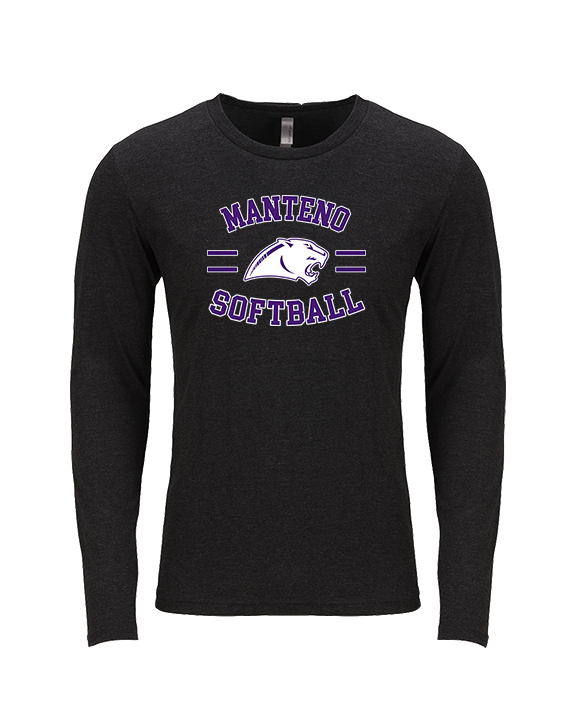 Manteno HS Softball Curve - Tri-Blend Long Sleeve