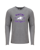 Manteno HS Softball Curve - Tri-Blend Long Sleeve