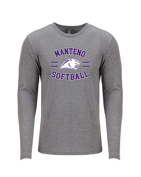 Manteno HS Softball Curve - Tri-Blend Long Sleeve