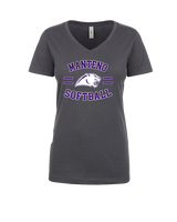 Manteno HS Softball Curve - Womens Vneck