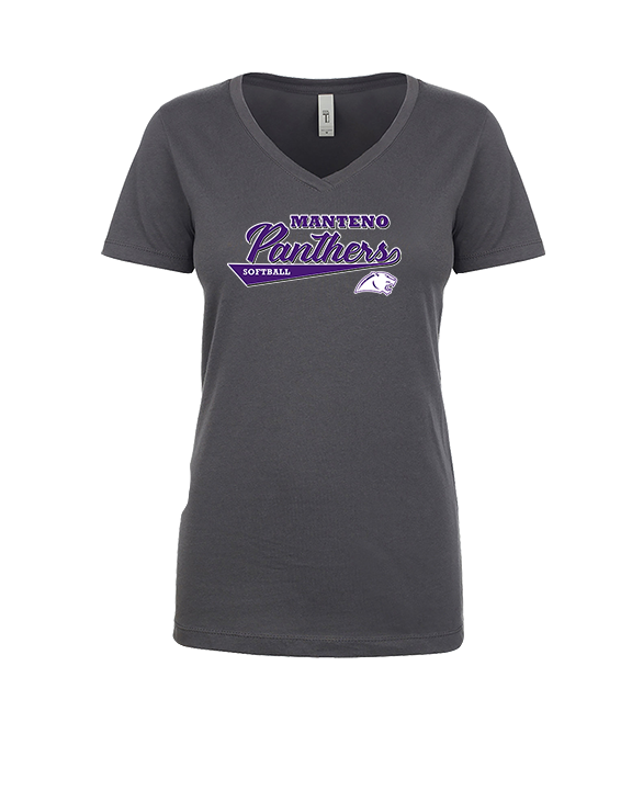 Manteno HS Softball Custom - Womens Vneck