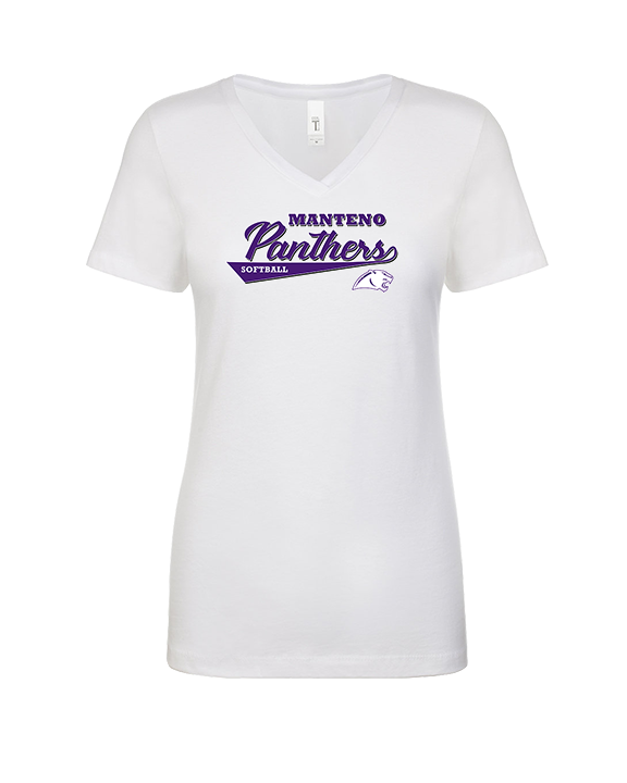 Manteno HS Softball Custom - Womens Vneck