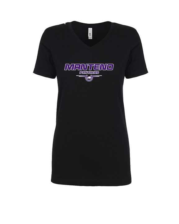 Manteno HS Softball Design - Womens Vneck