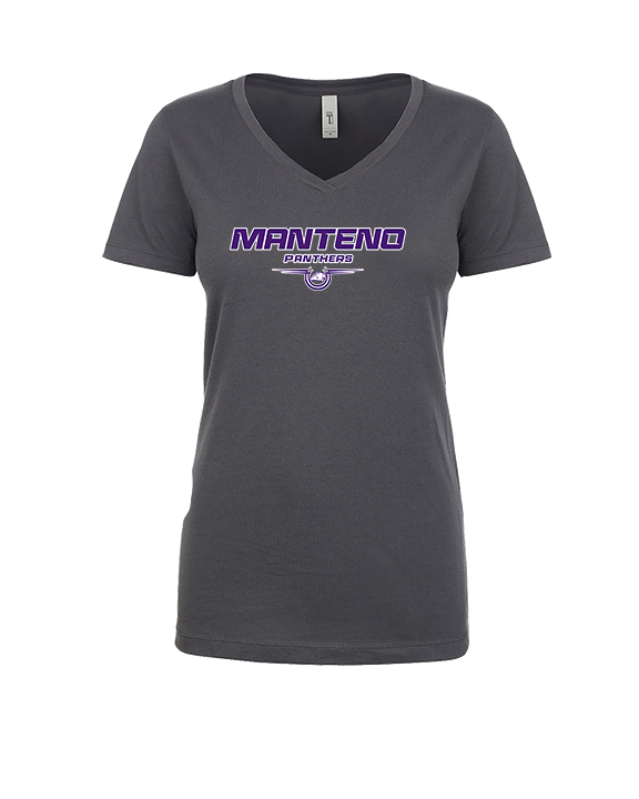 Manteno HS Softball Design - Womens Vneck