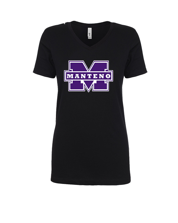 Manteno HS Softball Logo M - Womens Vneck